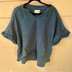 Anthropologie Saturday Sunday Slouchy Blue Women's Top